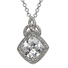 Prinzessin Cut 925 Silber Anhänger Schmuck mit AAA CZ